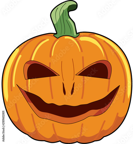 Evil Wizard pumpkin scary Halloween decoration vector SVG clip art illustration
