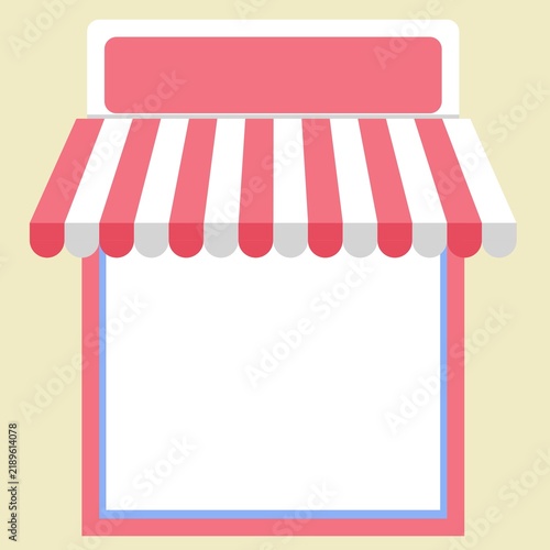 Storefront Awning Copyspace Icon Illustration