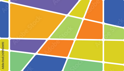 vibrant geometric abstract pattern, colorful mosaic design, composed diverse shapes intersecting lines, creating dynamic visual texture, background element.