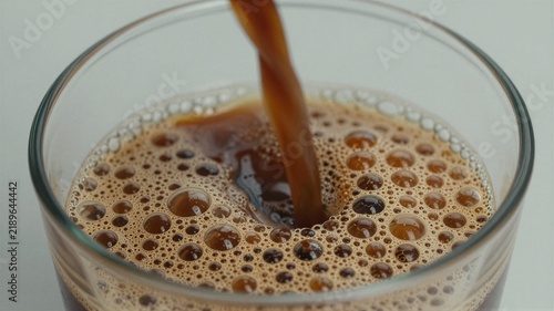 Nitro Cold Brew Coffee Cascading Bubbles