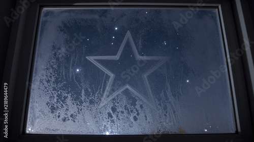 Observatory Dome Window Star on Clear Night