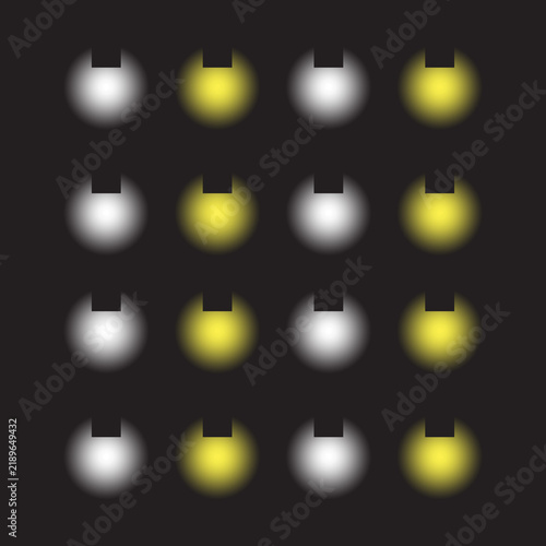 Abstract background with light bulbs