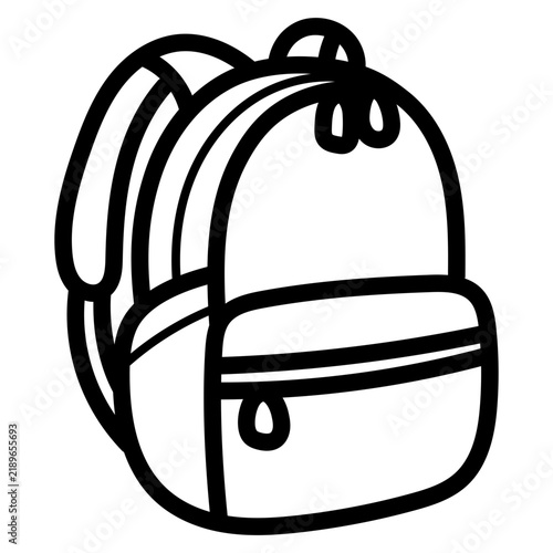 Plakat w ramie backpack illustration