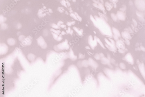 Leaf shadow and light on wall beige background. Nature tropical leaves plant and tree branch shade with sunlight on wall texture for background wallpaper and design, shadow overlay effect