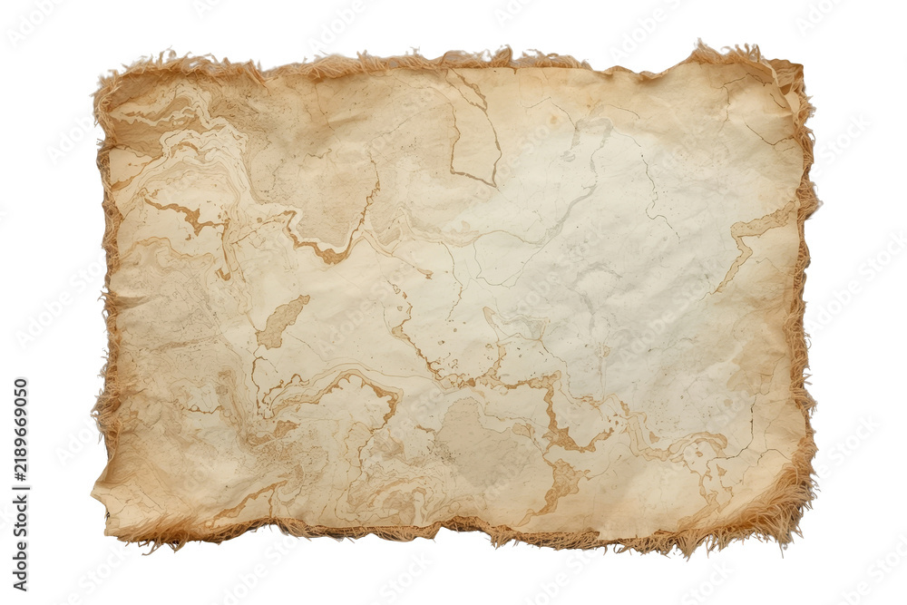 Fototapeta premium Cracked Old Parchment Paper Sheet