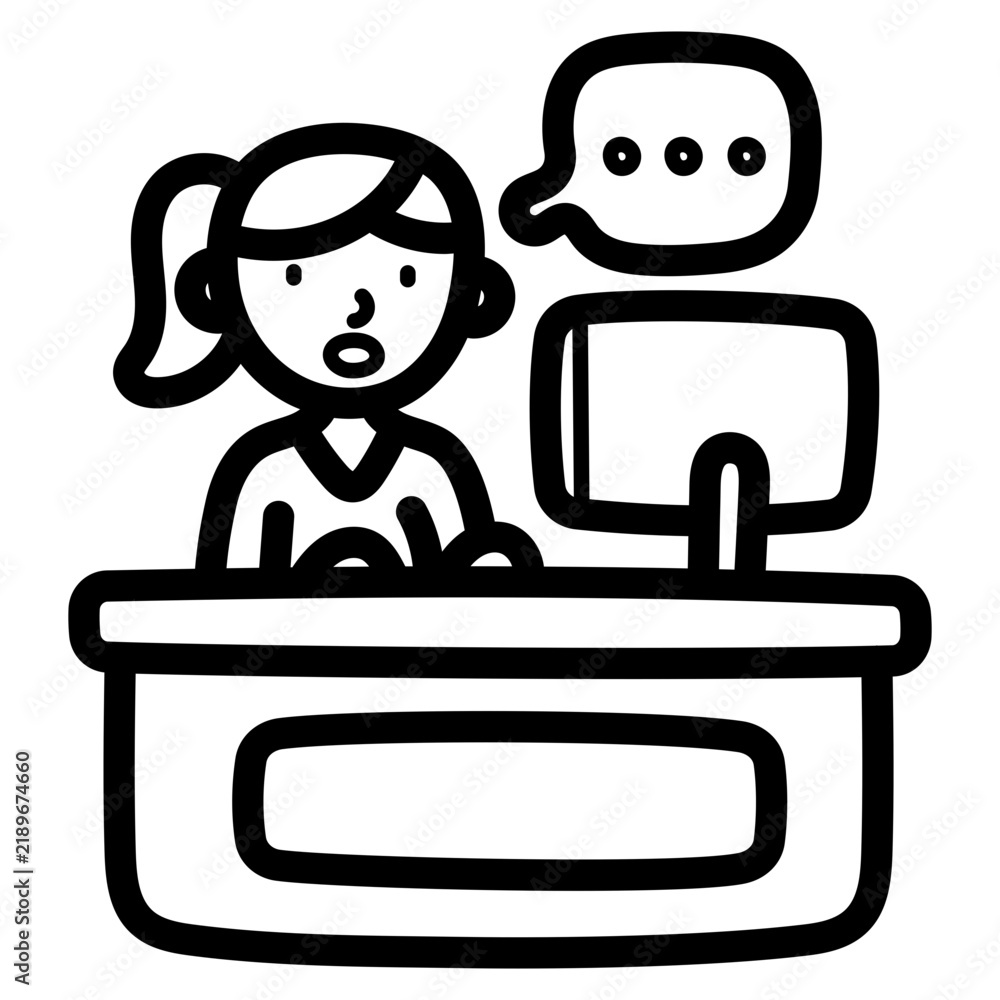Naklejka premium Customer service illustration