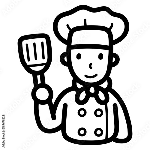 Plakat w ramie chef illustration