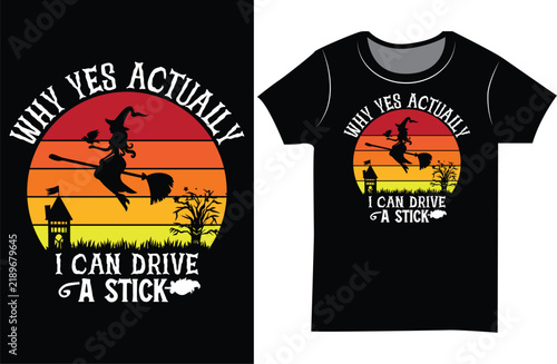 Funny Halloween T-Shirt Design with Spooky Cartoon Character.