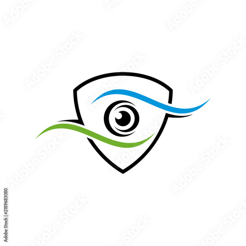 Shield and Eye Logo Concept