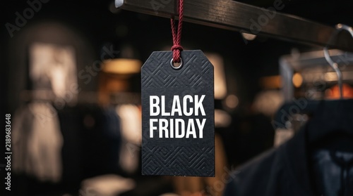 Black Friday Price Tag Hanging With Discount Offer