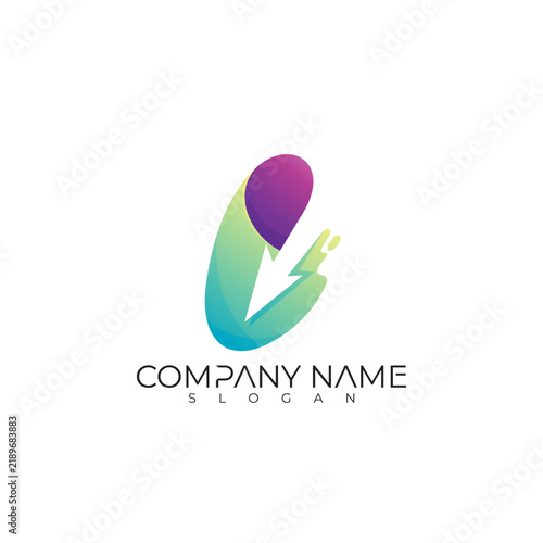 B logo, letter B logo and arrow design vector, ed colorful design
