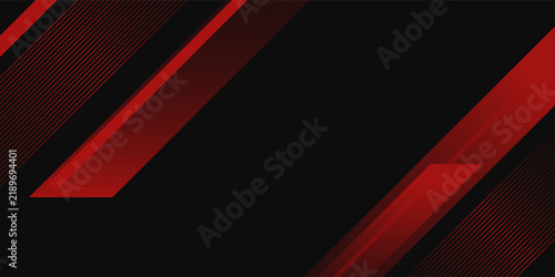 Abstract Red and Black Modern Background with Dynamic Diagonal Stripes and Fine Lines. Futuristic Tech Vector Template Ideal for Gaming, Sport Banners, Business Cards, and Web Headers..