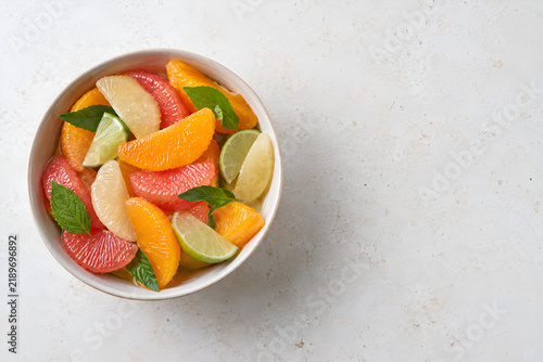 Citrus salad top view