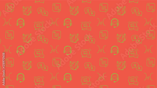 Communication doodle vector pattern design