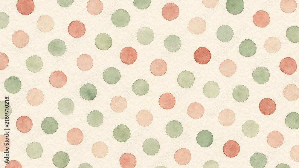 Obraz premium Watercolor polka dot pattern wallpaper.