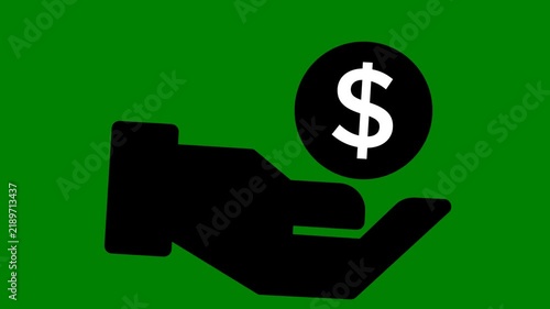 Hand holding a dollar coin representing financial growth and investment