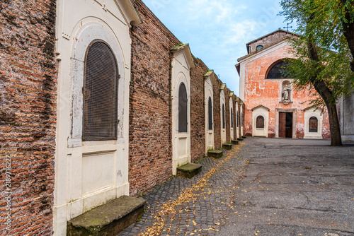 Obraz na plátne Facade of Church of San Bonaventura al Palatino in Rome, Lazio, Italy