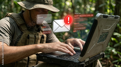 Phishing Cybersecurity Concept – Online Scam, Email Fraud, Digital Threat Detection and Data Protection