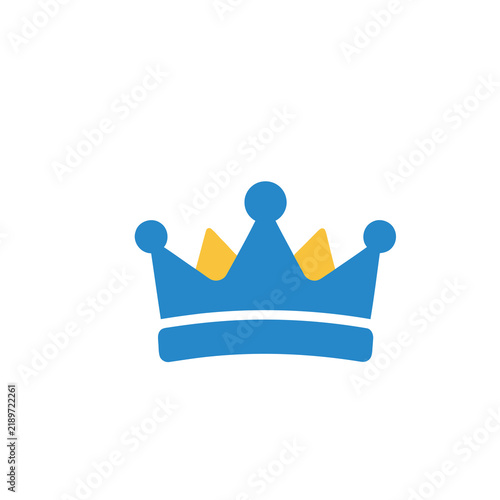 Картината върху платно Blue crown with yellow accents