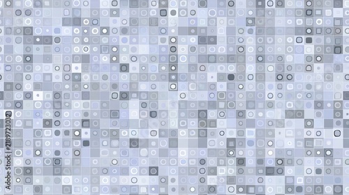 Seamless pixel mosaic pattern with tiny blue gray and white squares, modern geometric texture, digital abstract background and decorative surface design