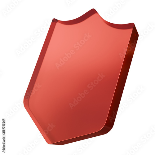 Fotografía Red shield for security, protection and safety concepts