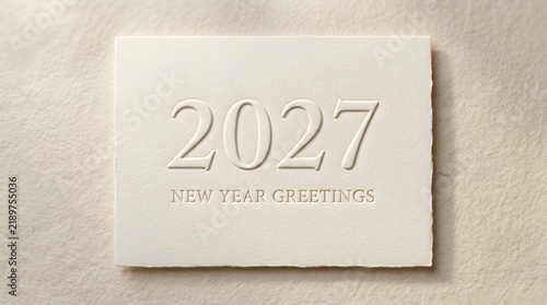 Handmade Paper Calendar Showing 2027 for New Year Planning and Sustainable Seasonal Design