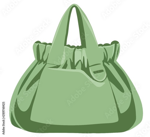 Fotografie vector illustration of a green bag