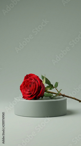 Single white red box digital photo graphic
