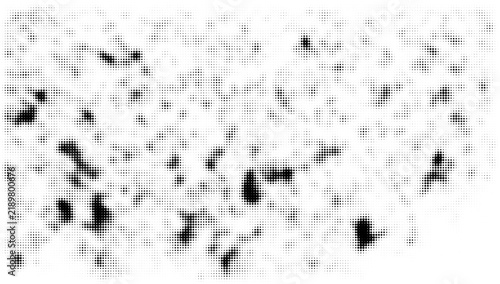 Minimal Halftone Dots Background with Scattered Line Elements, Monochrome Pop Art Texture and Vector Illustration