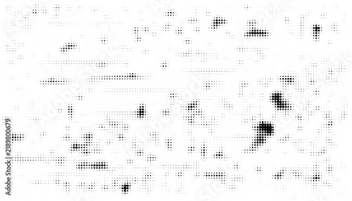 Sparse Halftone Dots Background with Scattered Abstract Elements, Minimal Pop Art Texture and Vector Illustration