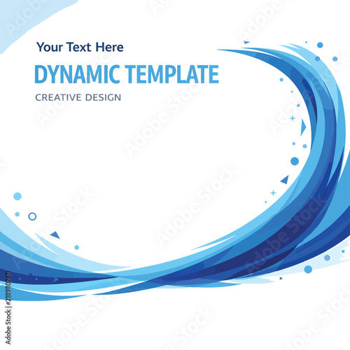 Blue Wave Abstract Background Design Template