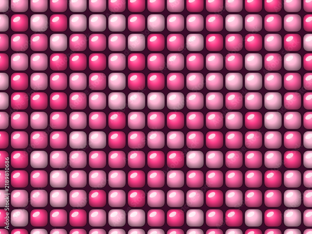 Obraz premium Shiny Puffed Quilt Cells Dimensional Textile Design