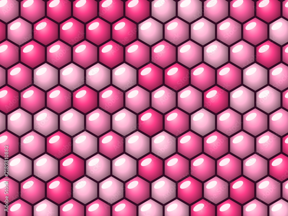 Obraz premium Glossy Puffy Quilt Pattern Soft Cushion Tiles