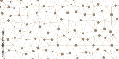 Beige geometric mesh pattern with interconnected squares and lines