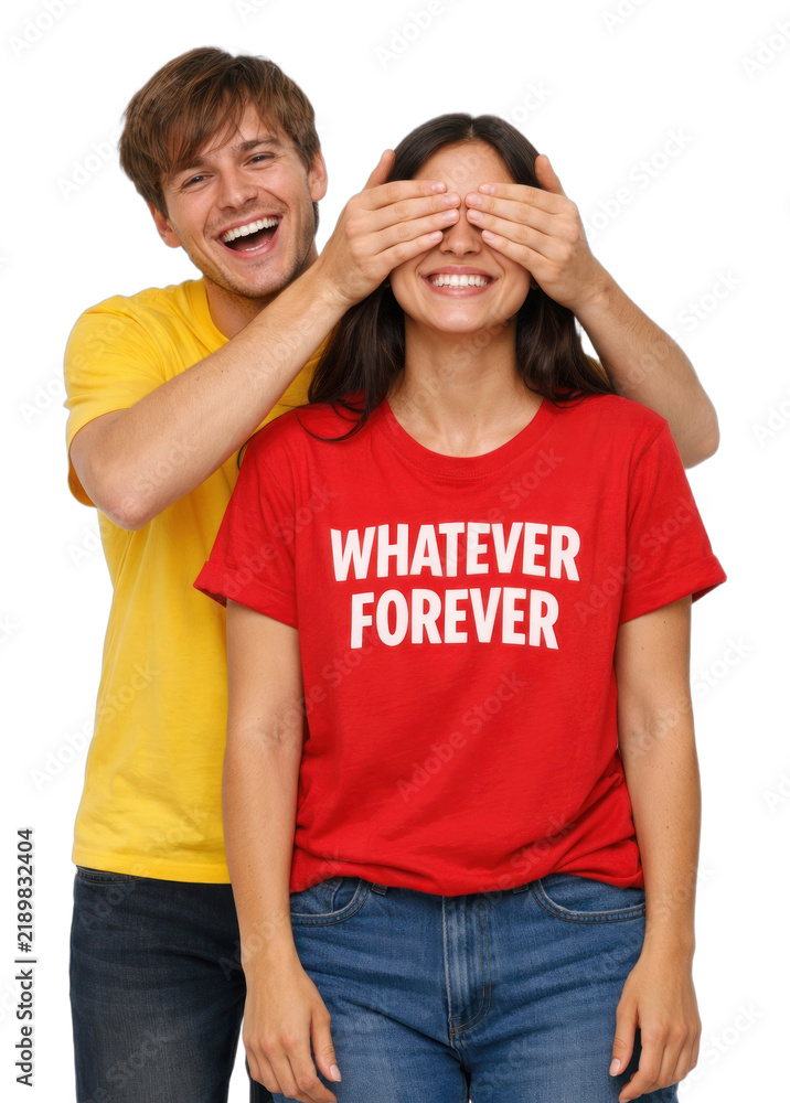 Fototapeta premium PNG Playful surprise with friends.