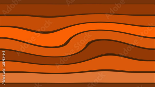 Abstract Wavy Layered Paper Background in Warm Orange and Brown Tones.