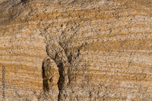 Fotografía The stone surface is formed by sedimentary rocks of the Black Sea and geological processes