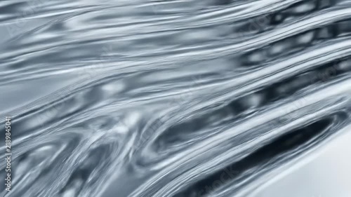 Flowing Liquid Silver Metallic Abstract Waves Surface
