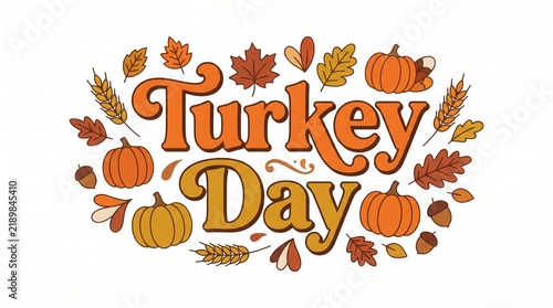 Thanksgiving Typography Colorful thanksgiving turkey day festive graphic design