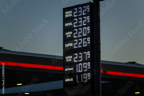Obraz na płótnie Spritpreise Türkheim Bayern