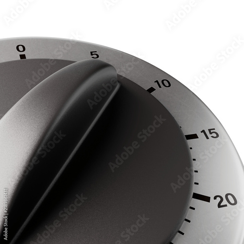 Canvastavla 60-minute countdown kitchen timer close-up on a transparent background