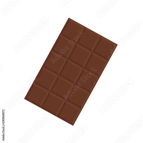 Chocolate Bar Vector Illustration - Sweet Dark Cocoa Snack Isolated