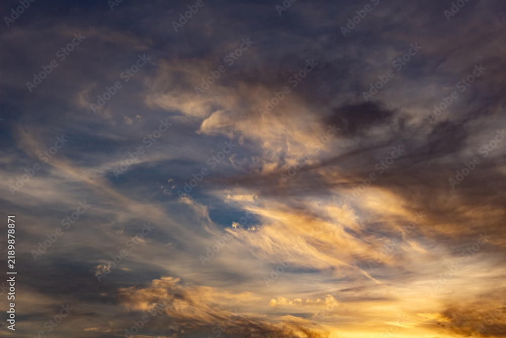 Fototapeta premium beautiful sky and clouds at sunset