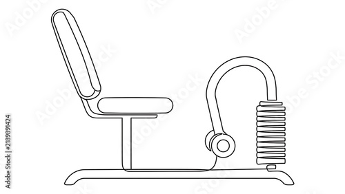 Office chair with massager white background.