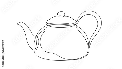 Teapot on white background.
