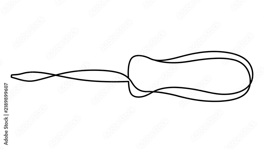 Obraz premium Screwdriver white background simple tool.