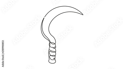 Tapety artystyczne Sickle white background.