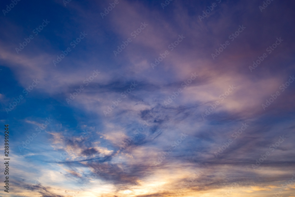 Fototapeta premium beautiful sky and clouds at sunset
