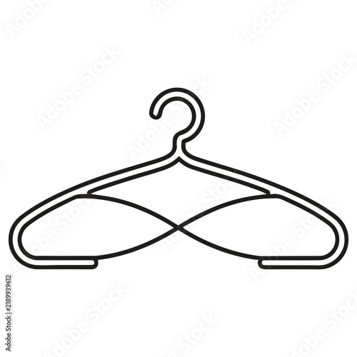 Wire clothes hanger outline