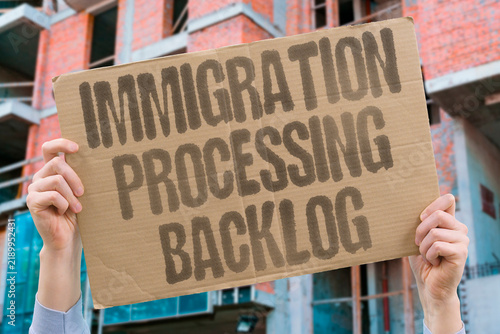 Obraz na plátně "Immigration processing backlog" Case files accumulate faster than adjudication timelines allow
